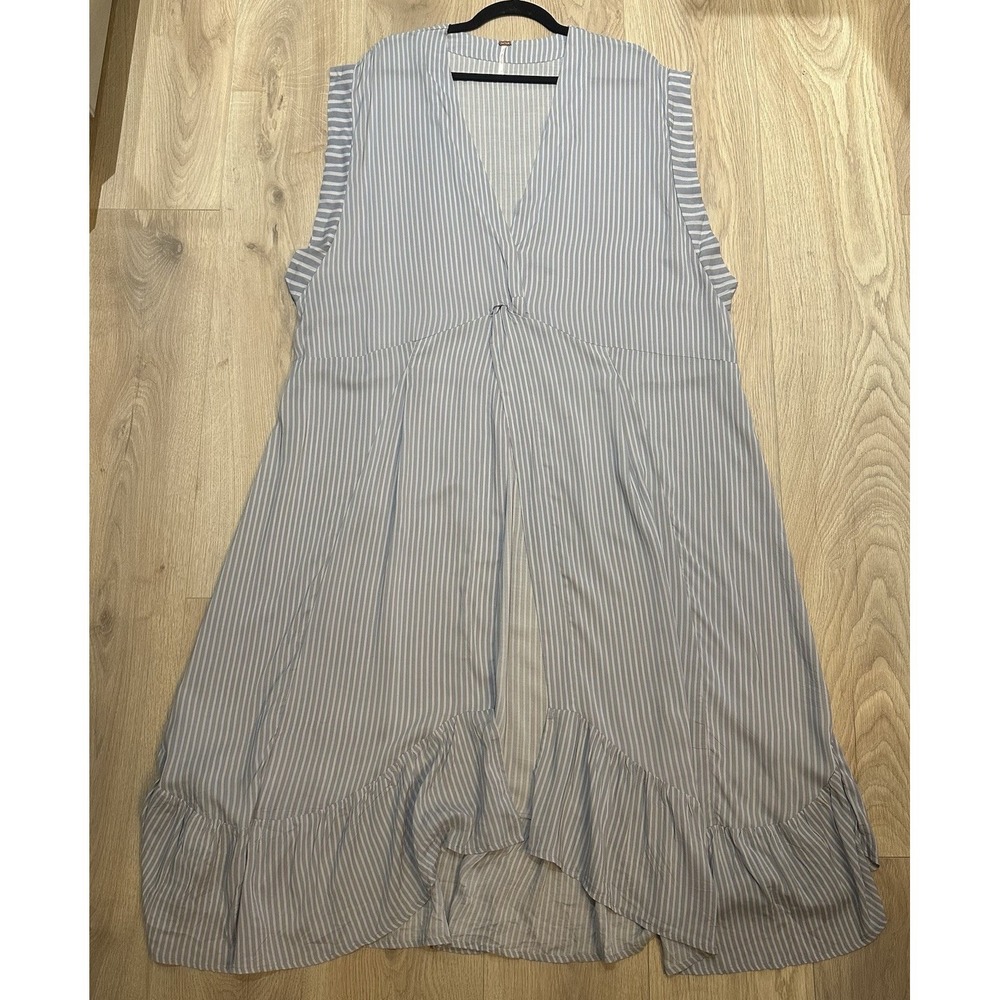 NWOT Free People Gone Sailing Maxi Dress Nautical Stripe Twist Detailing Size M - Picture 4 of 12